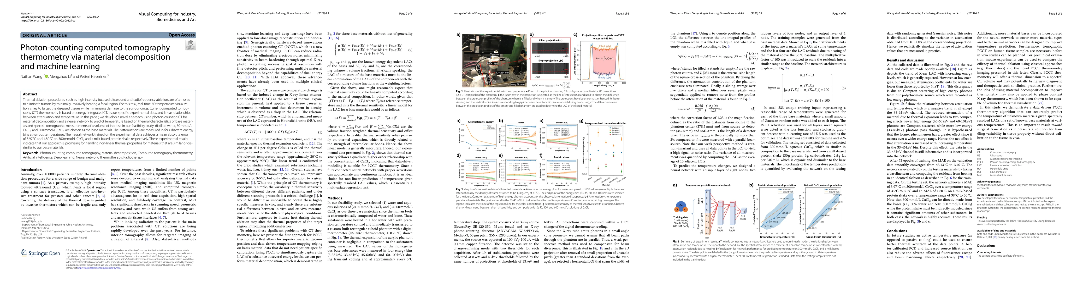 Thumbnail for Photon-counting CT thermometry via material decomposition and machine
  learning