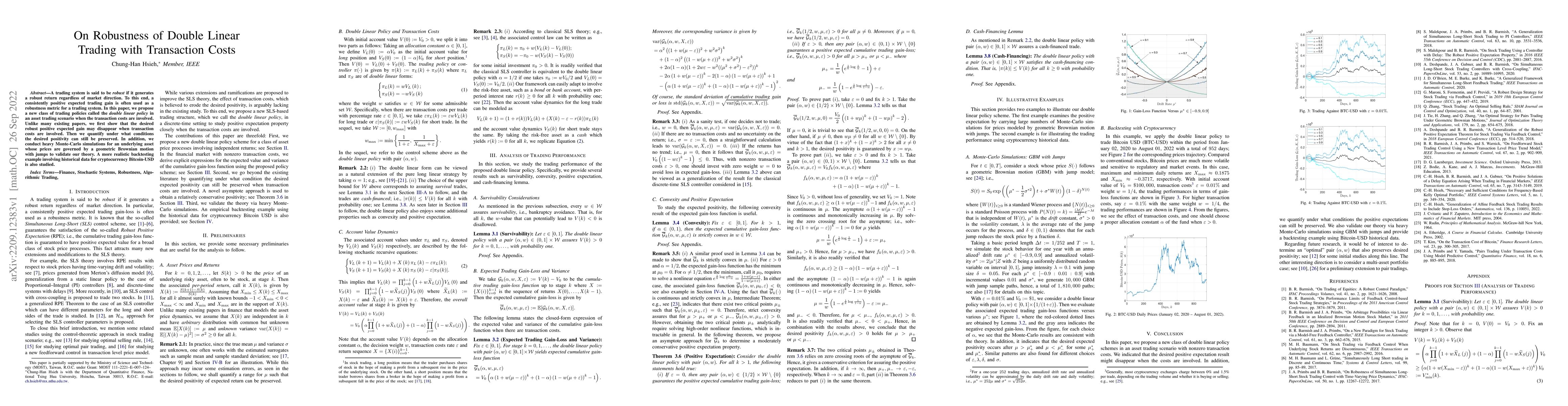 Thumbnail for On Robustness of Double Linear Trading with Transaction Costs