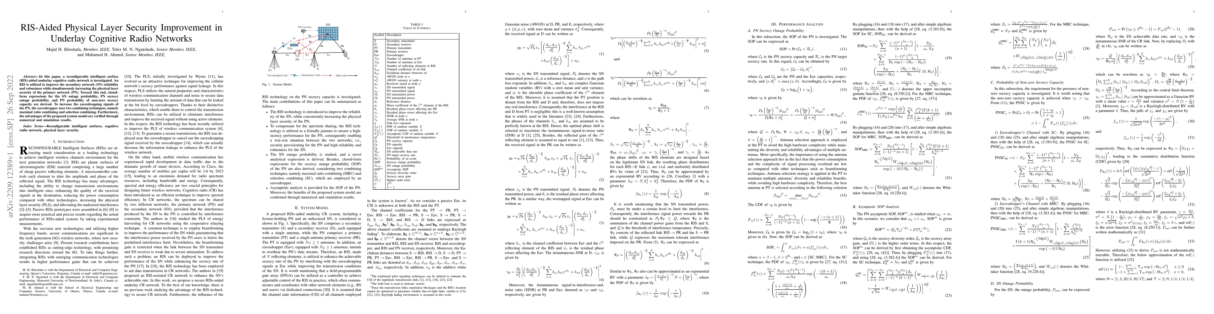 Thumbnail for RIS-Aided Physical Layer Security Improvement in Underlay Cognitive
  Radio Networks
