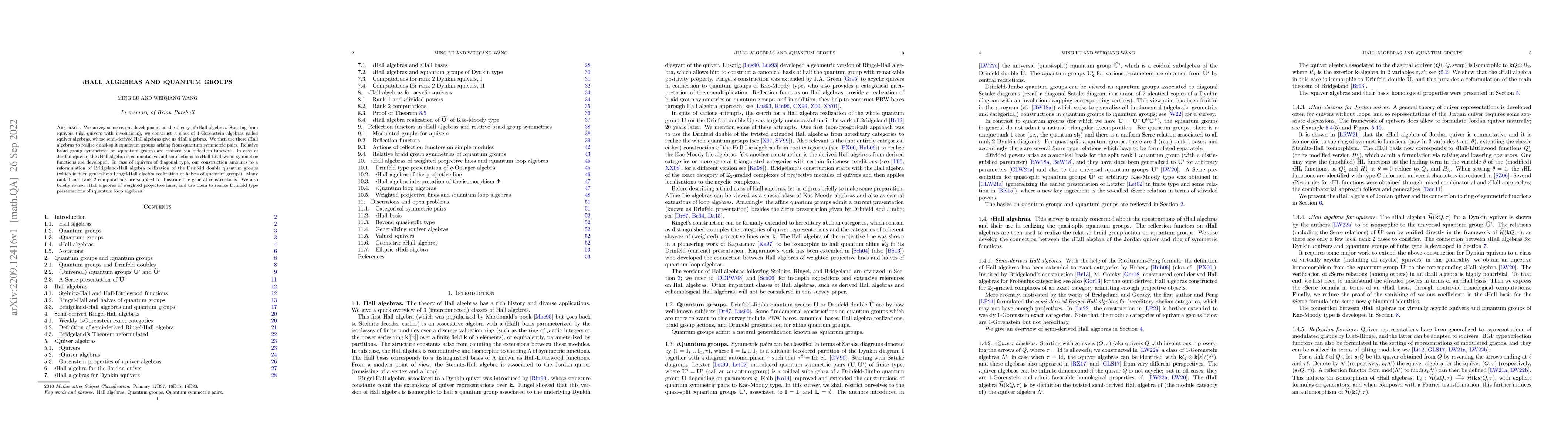 Thumbnail for $\imath$Hall algebras and $\imath$quantum groups