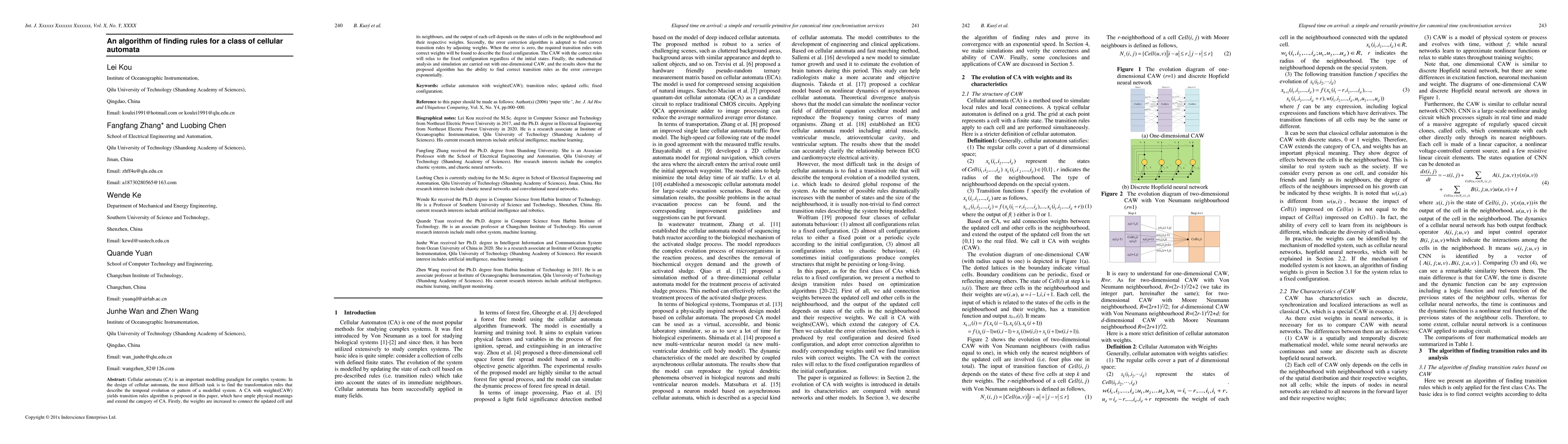 Thumbnail for An algorithm of finding rules for a class of cellular automata