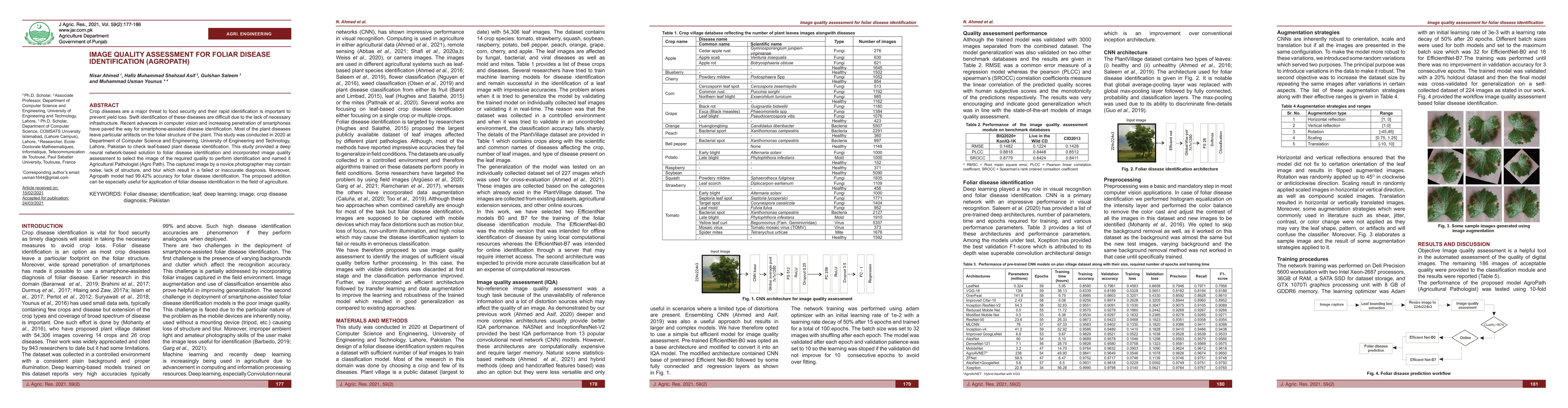 Thumbnail for Image Quality Assessment for Foliar Disease Identification (AgroPath)