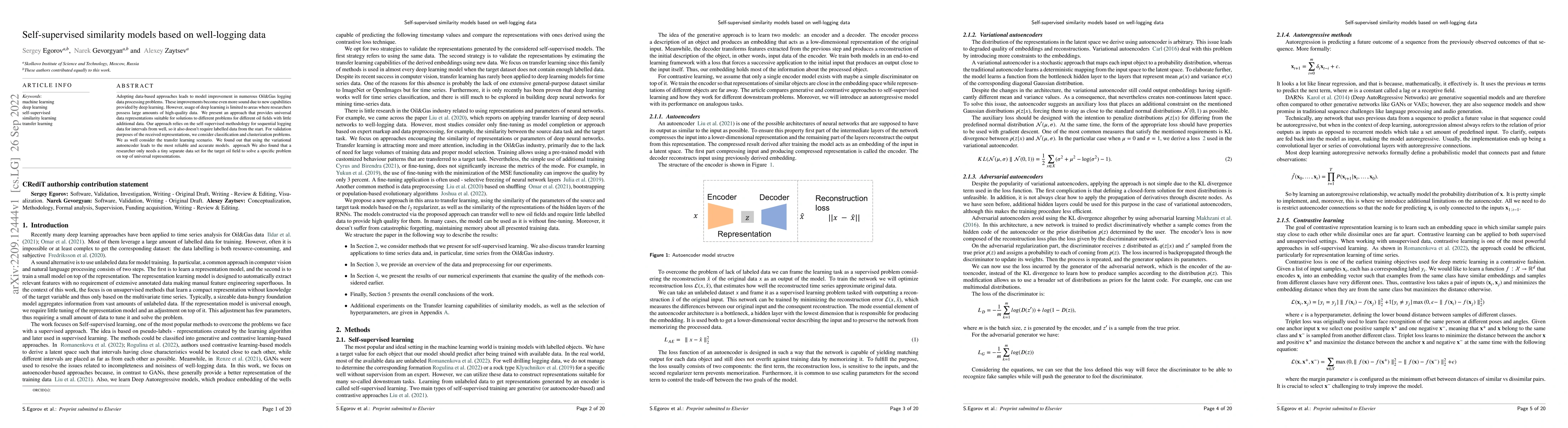 Thumbnail for Self-supervised similarity models based on well-logging data