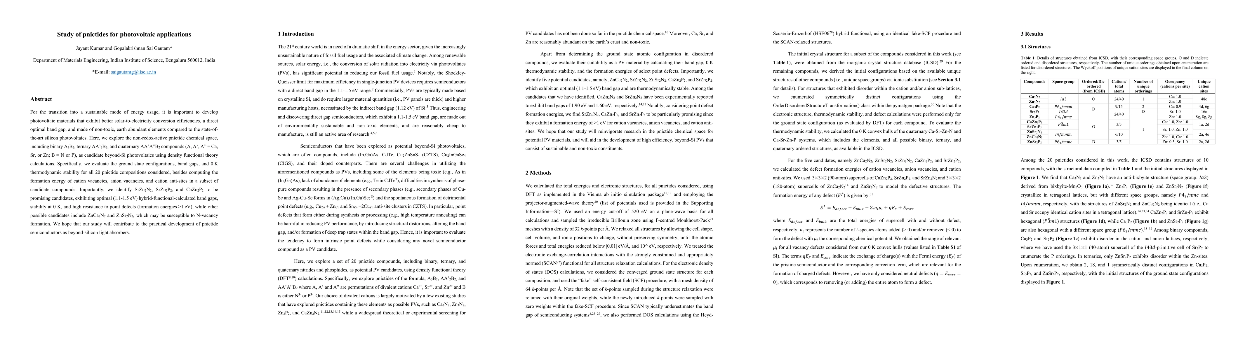 Thumbnail for Study of pnictides for photovoltaic applications