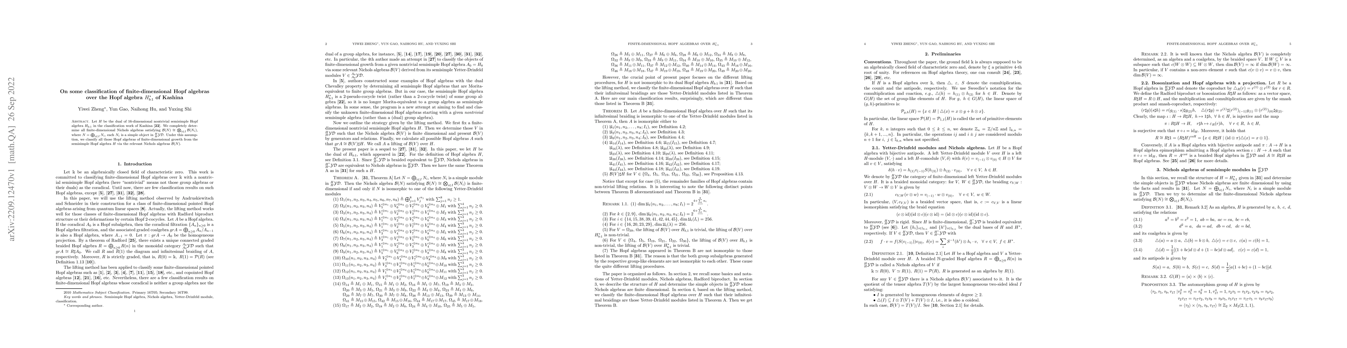 Thumbnail for On some classification of finite-dimensional Hopf algebras over the Hopf
  algebra $H_{b:1}^*$ of Kashina