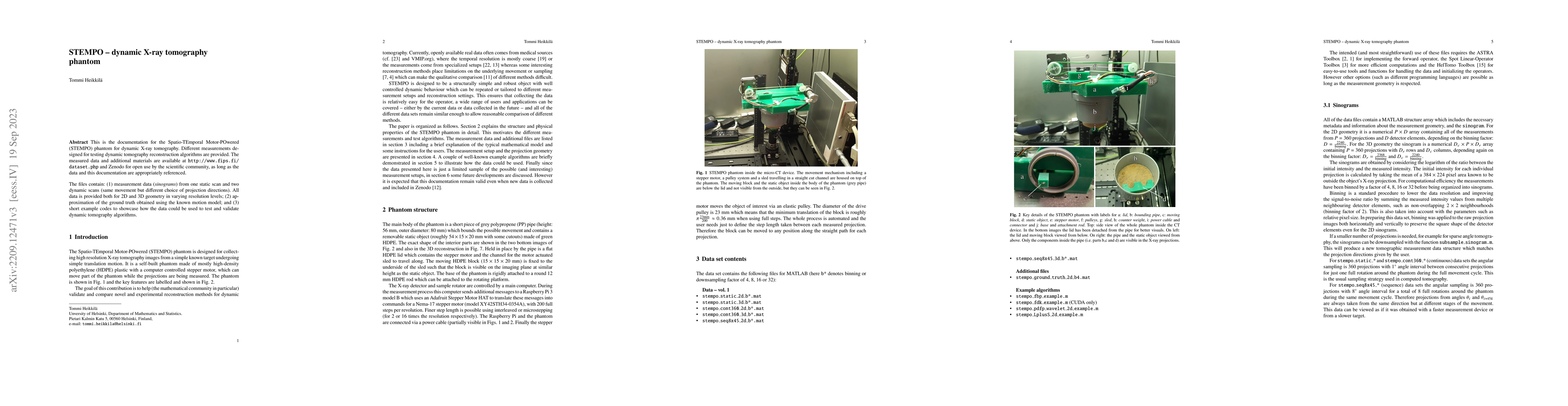 Thumbnail for STEMPO -- dynamic X-ray tomography phantom