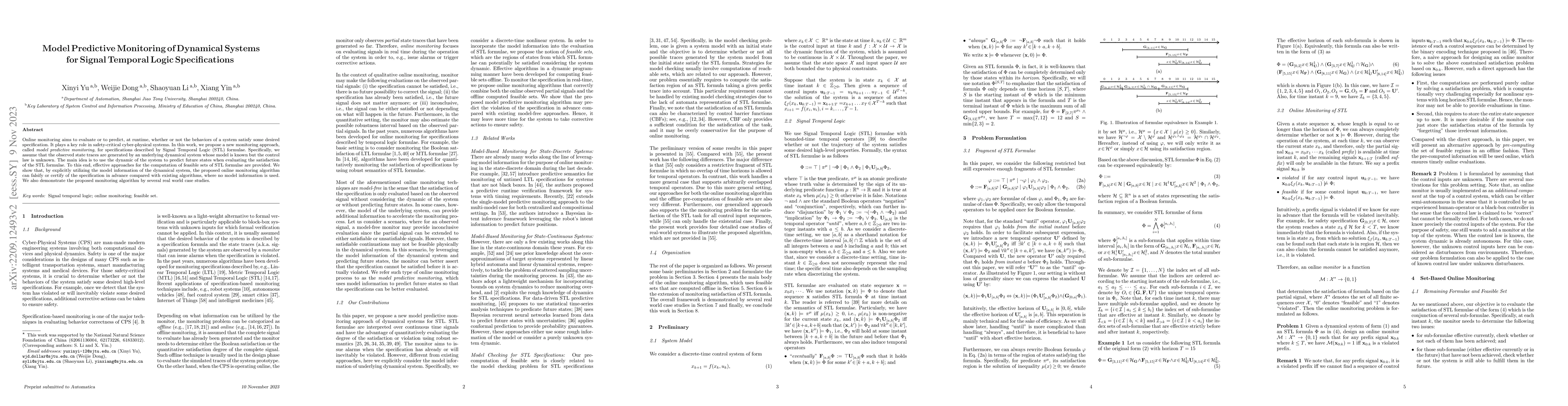 Thumbnail for Model Predictive Monitoring of Dynamical Systems for Signal Temporal
  Logic Specifications
