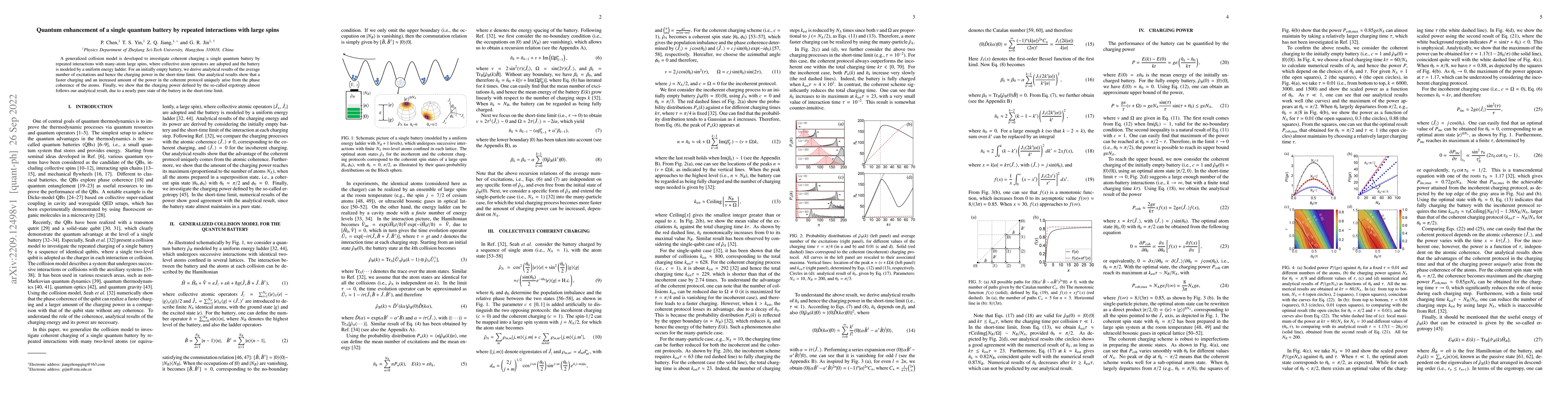 Thumbnail for Quantum enhancement of a single quantum battery by repeated interactions
  with large spins