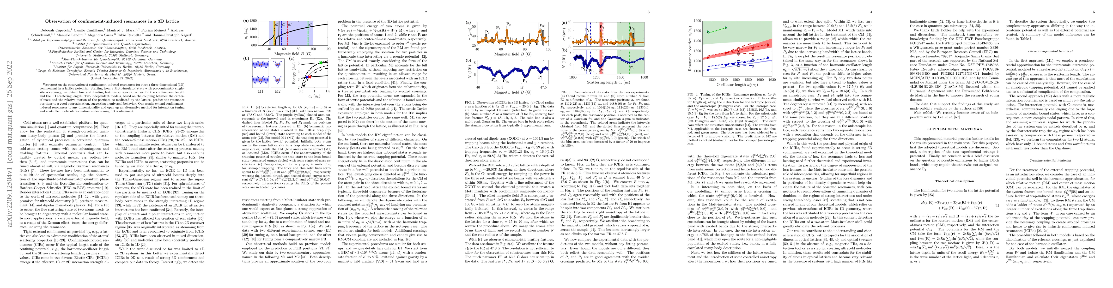 Thumbnail for Observation of confinement-induced resonances in a 3D lattice
