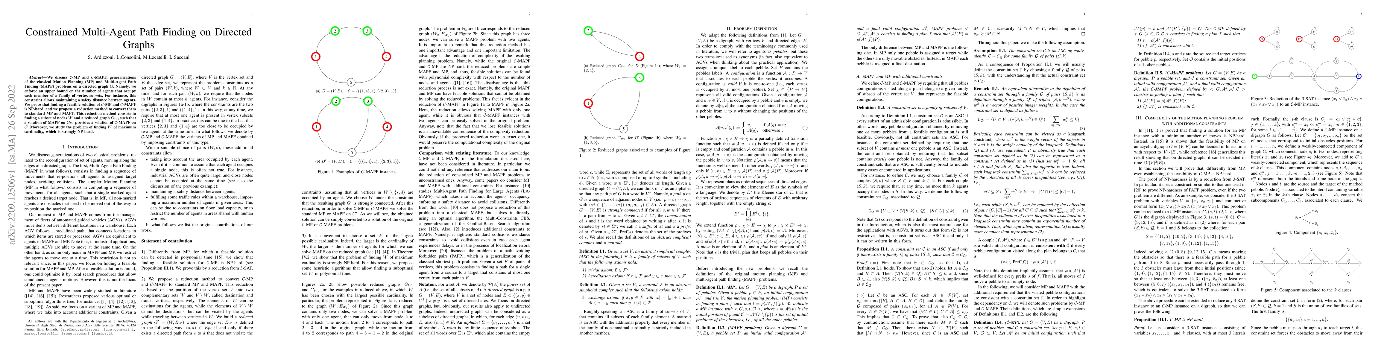 Thumbnail for Constrained Multi-Agent Path Finding on Directed Graphs
