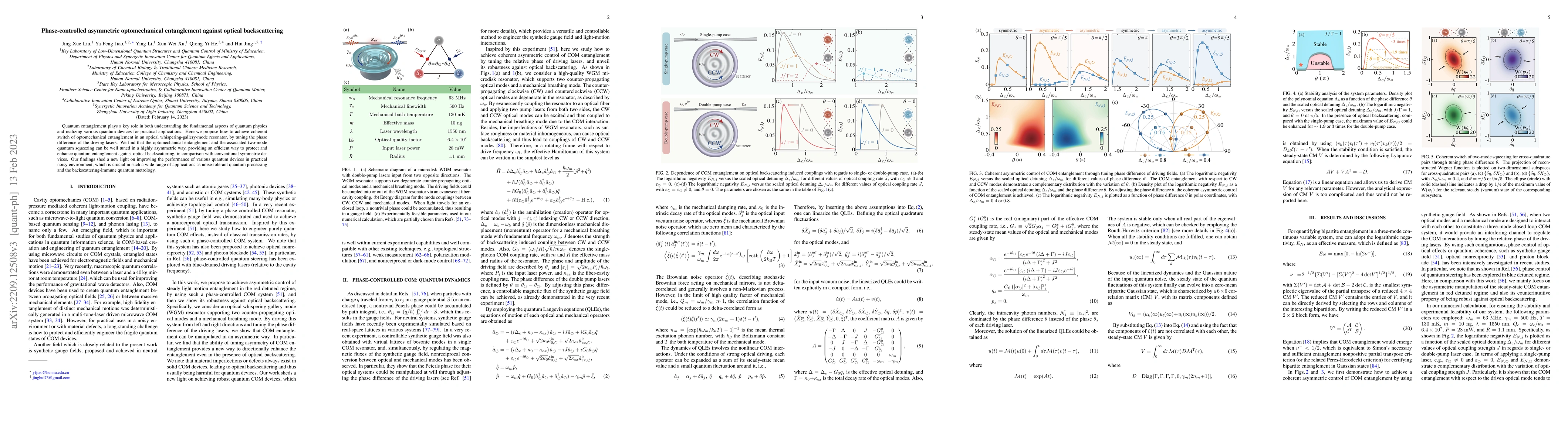 Thumbnail for Phase-controlled asymmetric optomechanical entanglement against optical
  backscattering