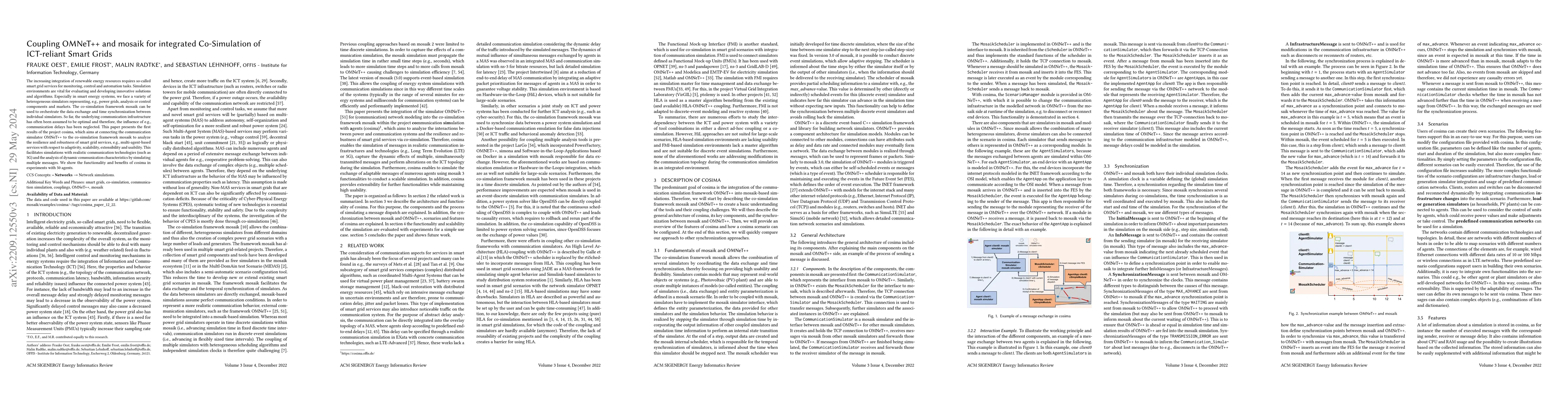 Thumbnail for Coupling OMNeT++ and mosaik for integrated Co-Simulation of ICT-reliant
  Smart Grids