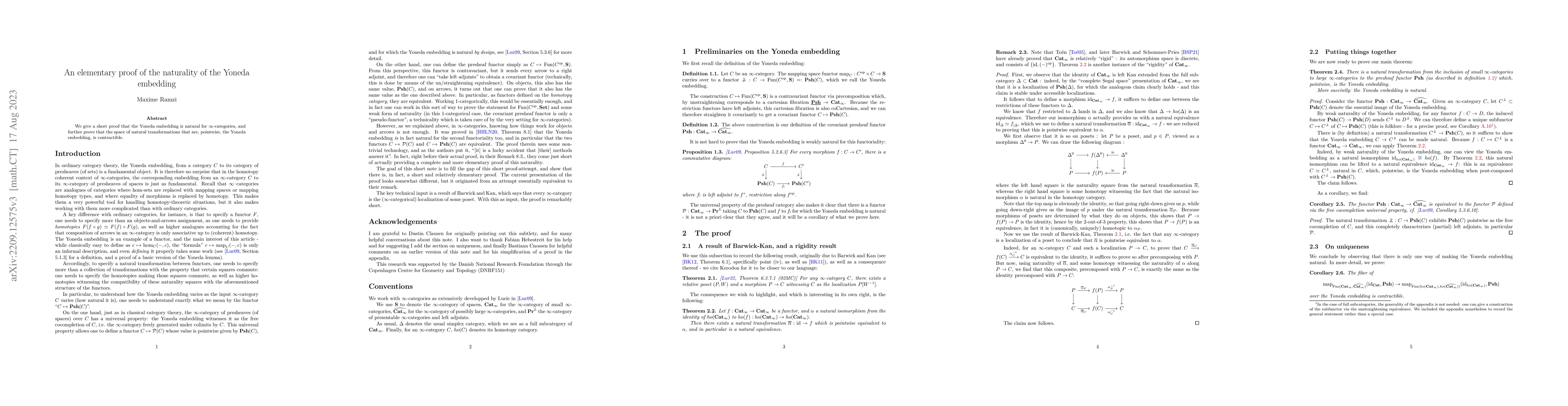 Thumbnail for An elementary proof of the naturality of the Yoneda embedding