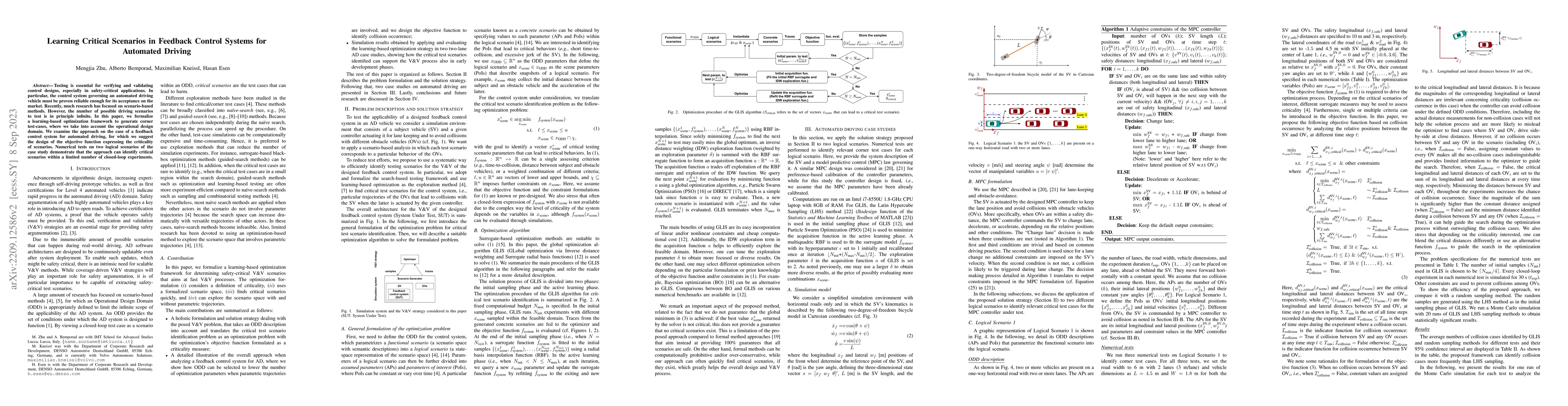 Thumbnail for Learning Critical Scenarios in Feedback Control Systems for Automated
  Driving