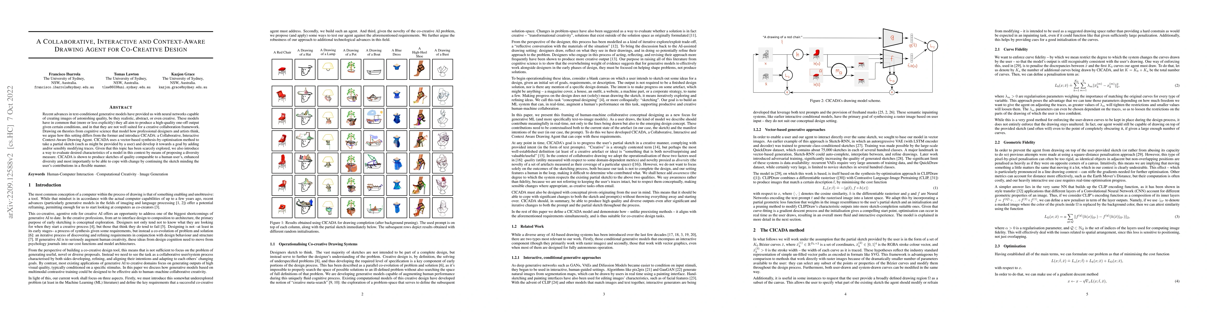 Thumbnail for A Collaborative, Interactive and Context-Aware Drawing Agent for
  Co-Creative Design