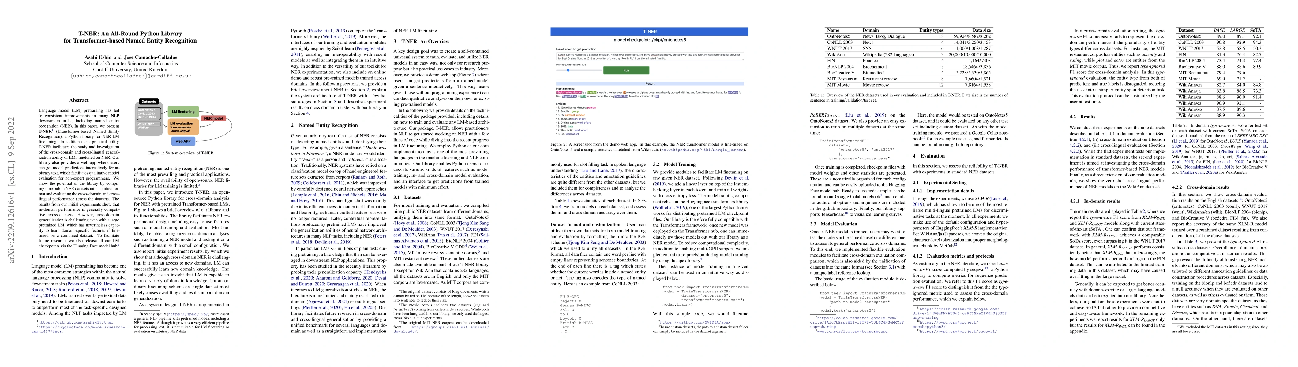 Thumbnail for T-NER: An All-Round Python Library for Transformer-based Named Entity
  Recognition