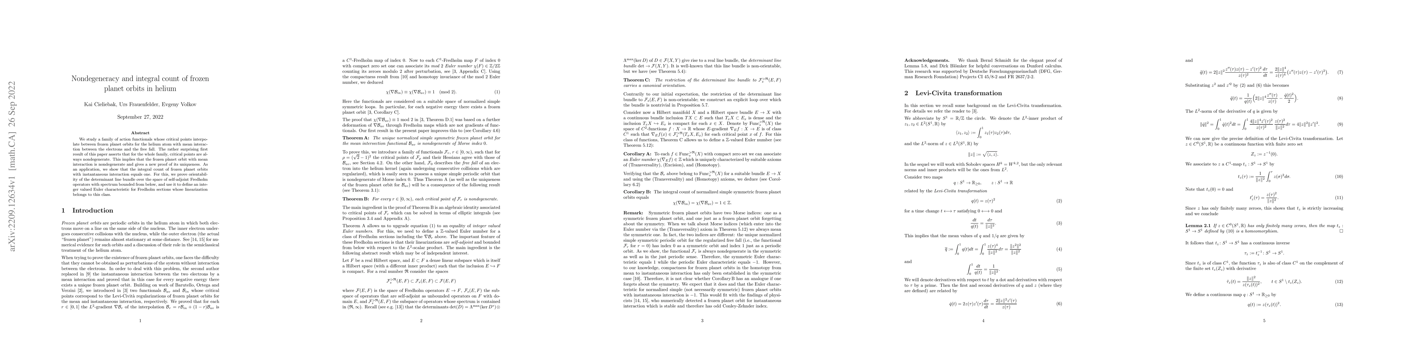 Thumbnail for Nondegeneracy and integral count of frozen planet orbits in helium