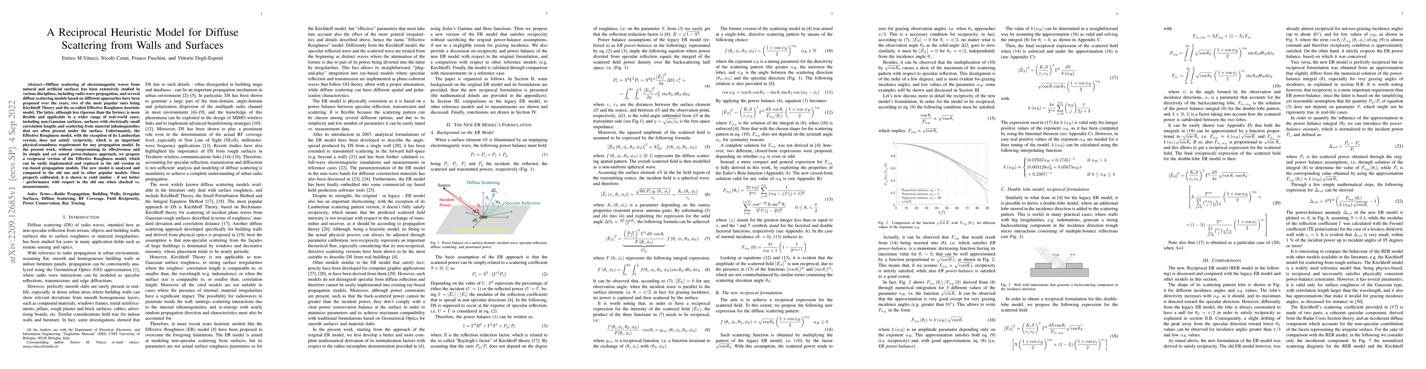 Thumbnail for A Reciprocal Heuristic Model for Diffuse Scattering from Walls and
  Surfaces