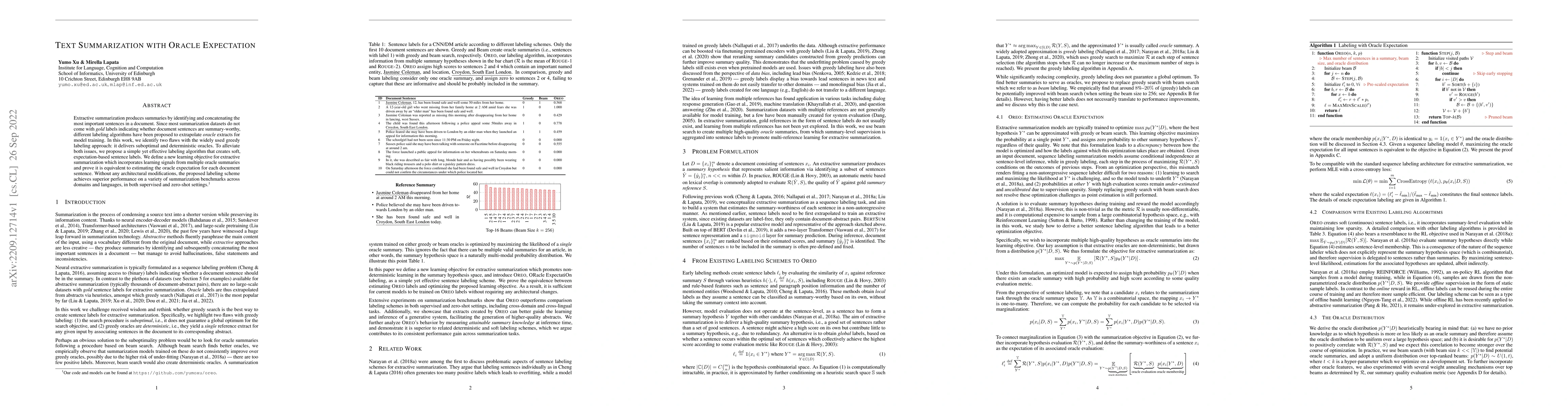 Thumbnail for Text Summarization with Oracle Expectation