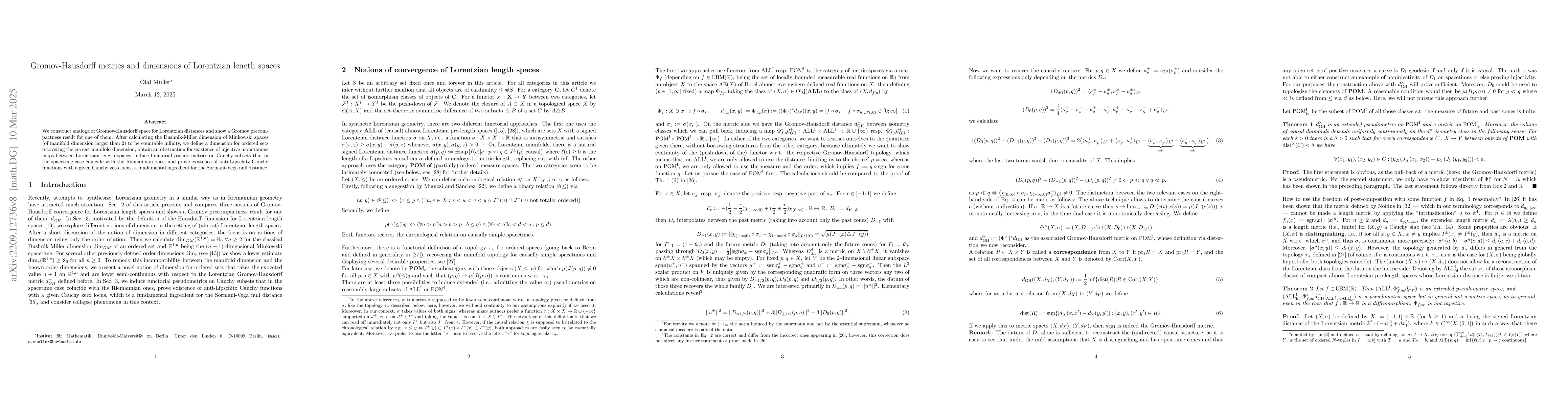 Thumbnail for Gromov-Hausdorff metrics and dimensions of Lorentzian length spaces