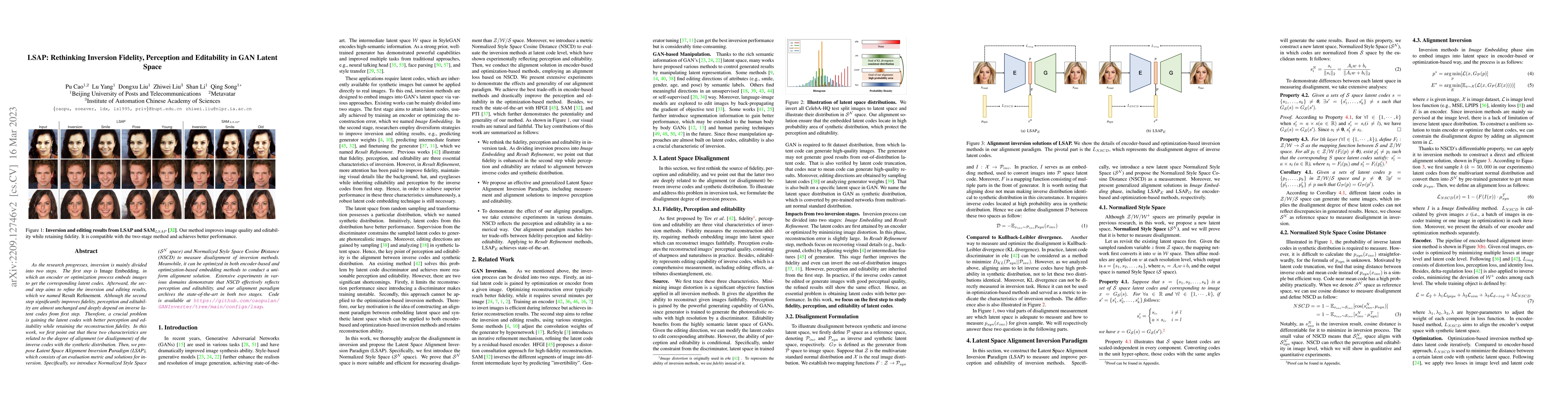Thumbnail for LSAP: Rethinking Inversion Fidelity, Perception and Editability in GAN
  Latent Space