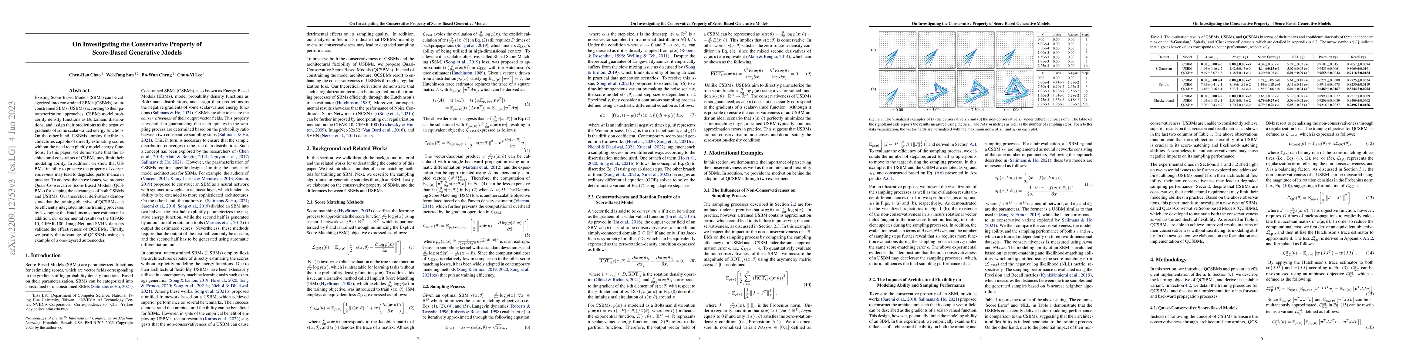 Thumbnail for On Investigating the Conservative Property of Score-Based Generative
  Models