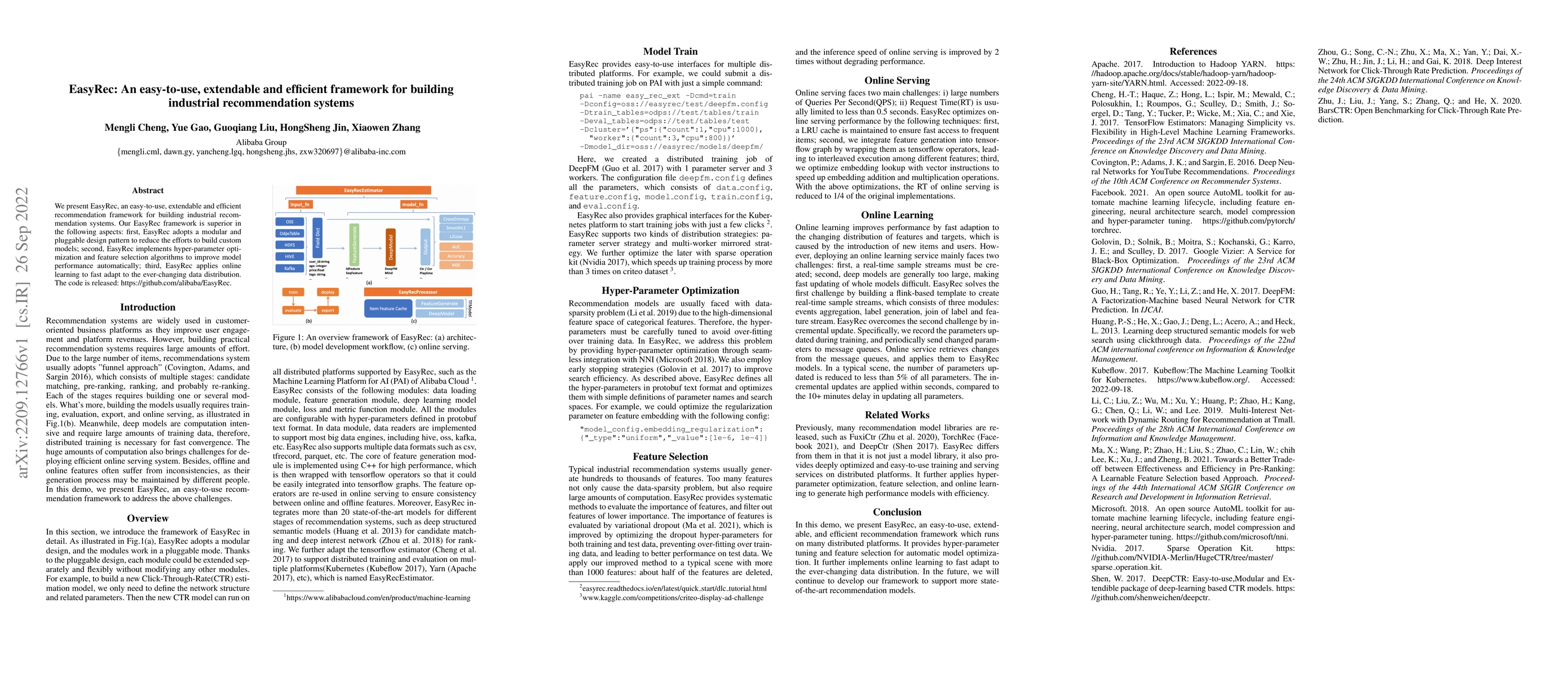 Thumbnail for EasyRec: An easy-to-use, extendable and efficient framework for building
  industrial recommendation systems