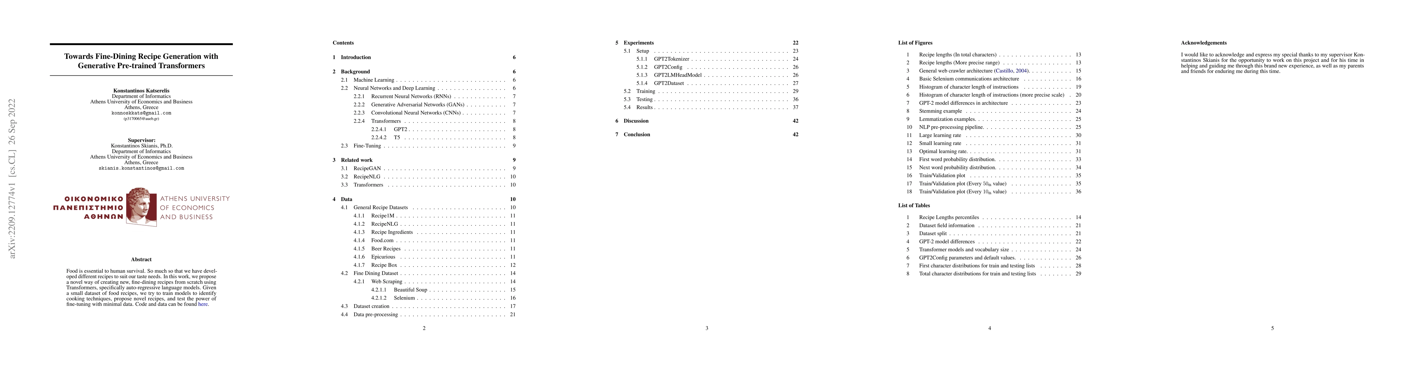 Thumbnail for Towards Fine-Dining Recipe Generation with Generative Pre-trained
  Transformers