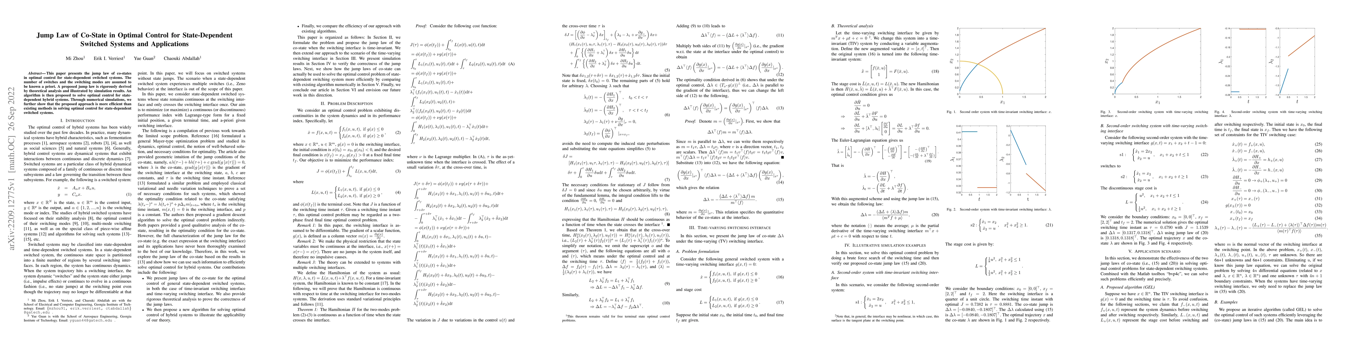 Thumbnail for Jump Law of Co-State in Optimal Control for State-Dependent Switched
  Systems and Applications