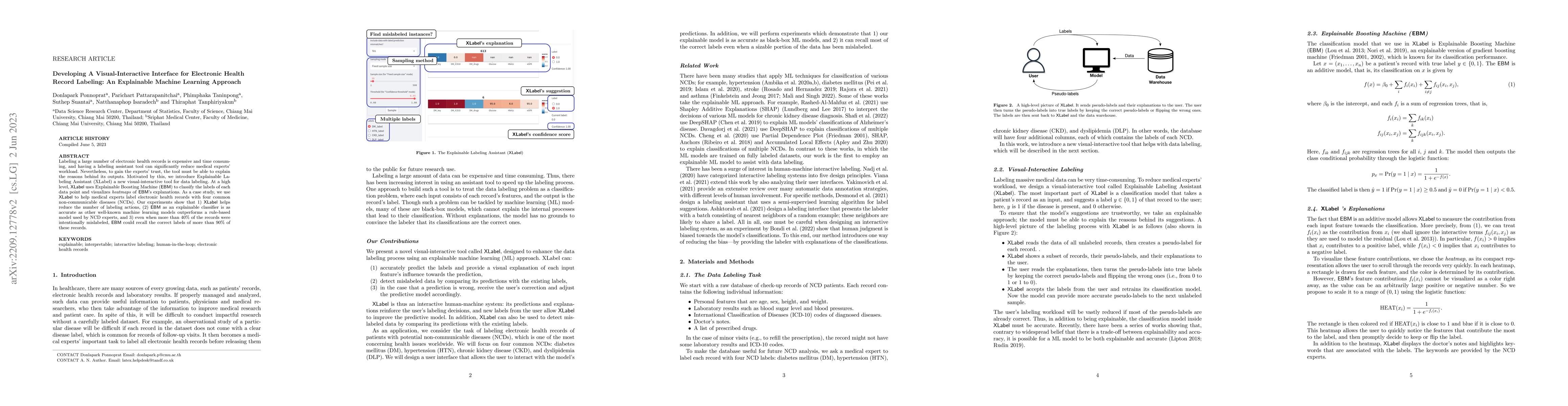 Thumbnail for Developing A Visual-Interactive Interface for Electronic Health Record
  Labeling: An Explainable Machine Learning Approach