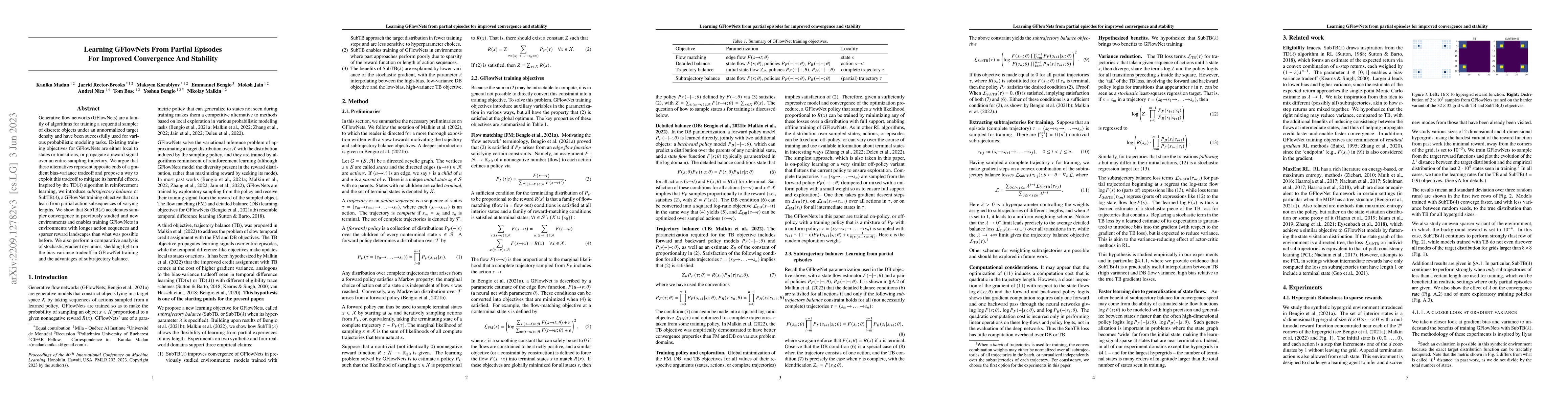Thumbnail for Learning GFlowNets from partial episodes for improved convergence and
  stability
