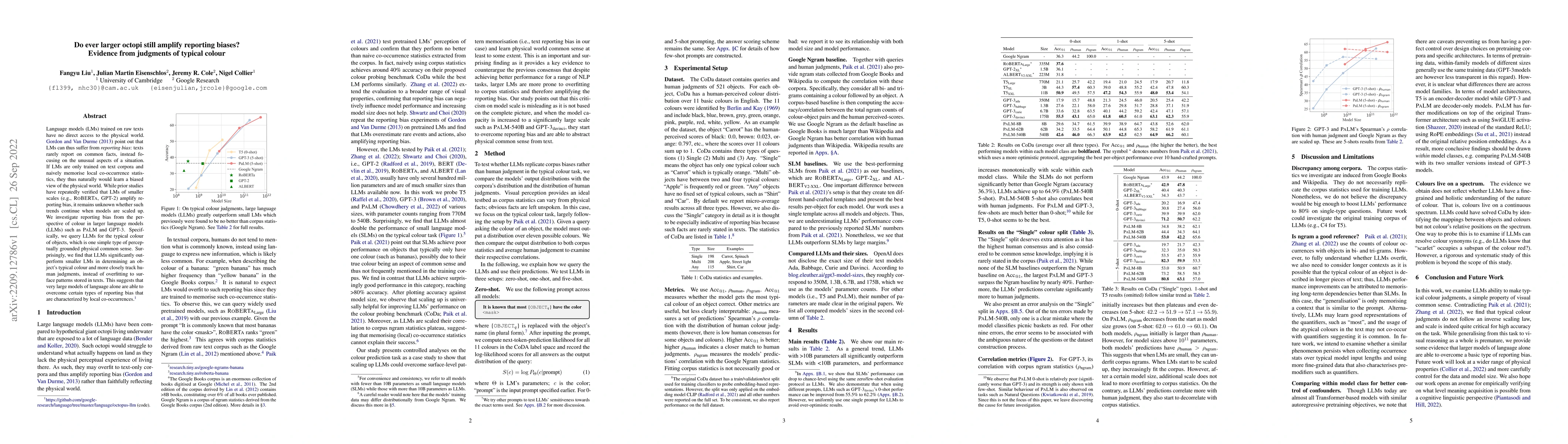 Thumbnail for Do ever larger octopi still amplify reporting biases? Evidence from
  judgments of typical colour