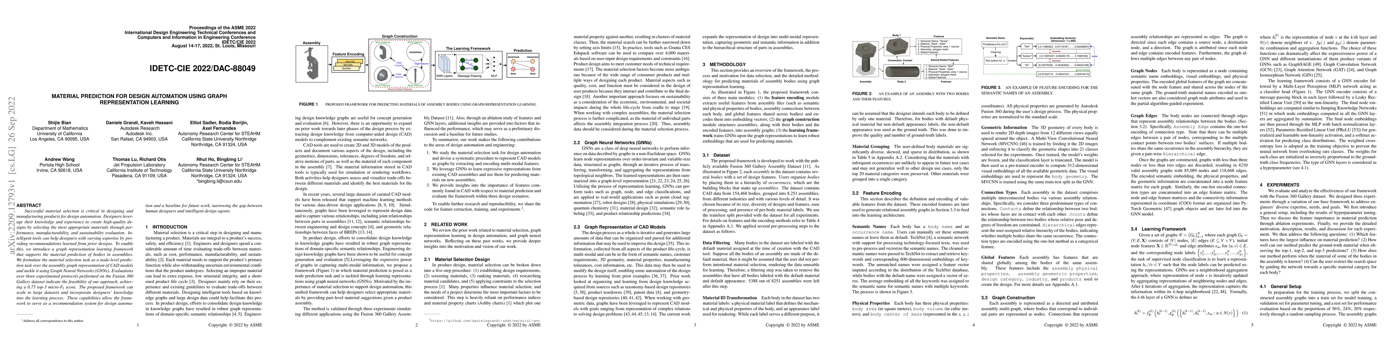 Thumbnail for Material Prediction for Design Automation Using Graph Representation
  Learning