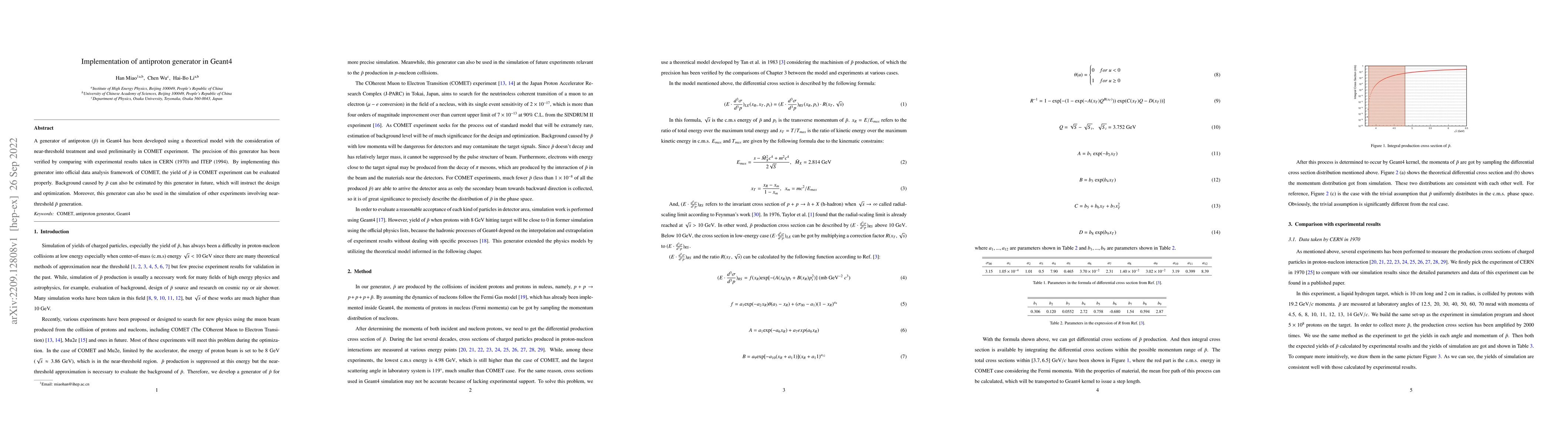 Thumbnail for Implementation of antiproton generator in Geant4