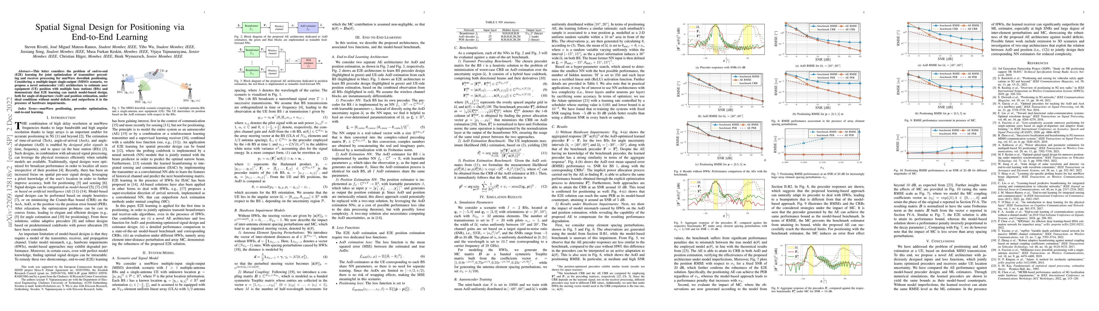 Thumbnail for Spatial Signal Design for Positioning via End-to-End Learning