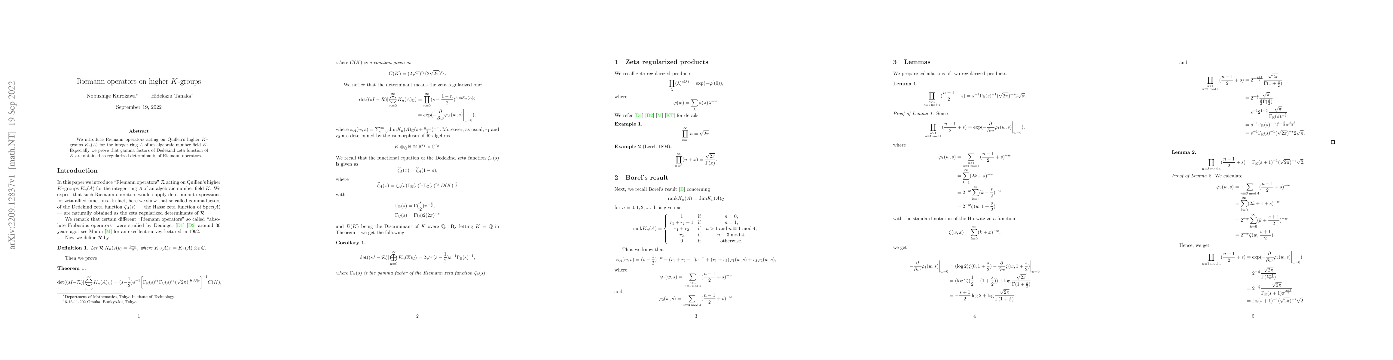 Thumbnail for Riemann operators on higher $K$-groups