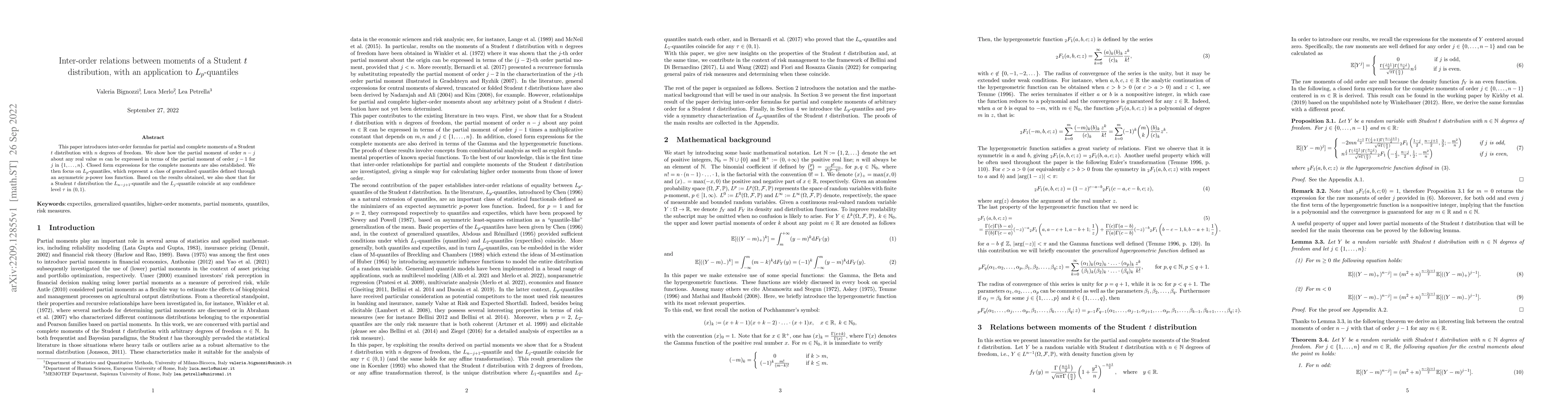 Thumbnail for Inter-order relations between moments of a Student $t$ distribution,
  with an application to $L_p$-quantiles