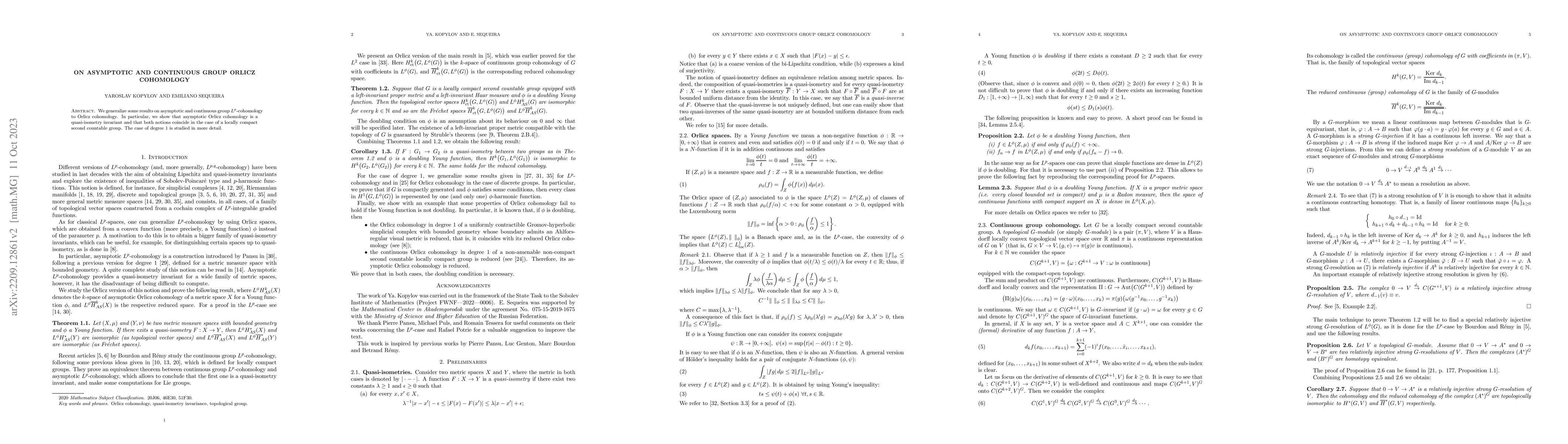 Thumbnail for On Asymptotic and Continuous Group Orlicz Cohomology