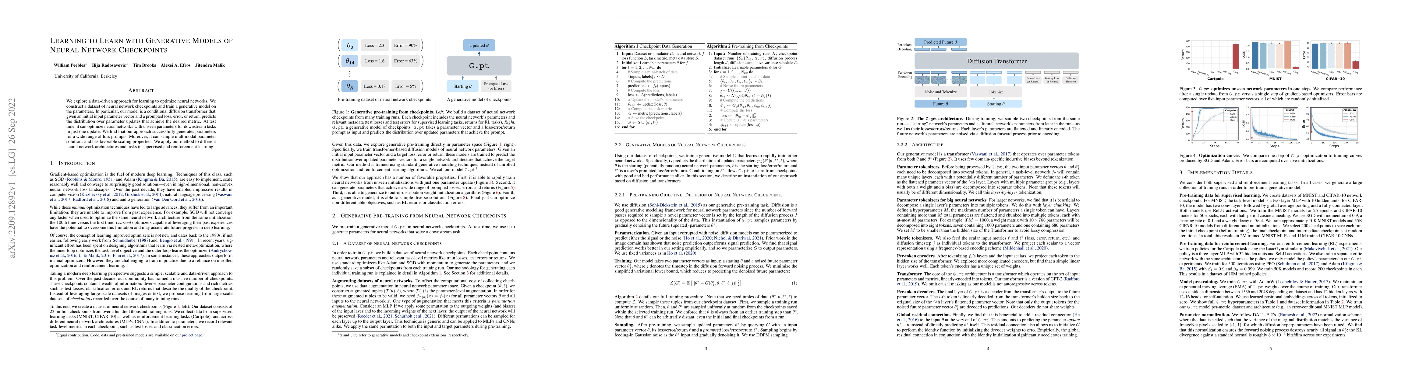 Thumbnail for Learning to Learn with Generative Models of Neural Network Checkpoints