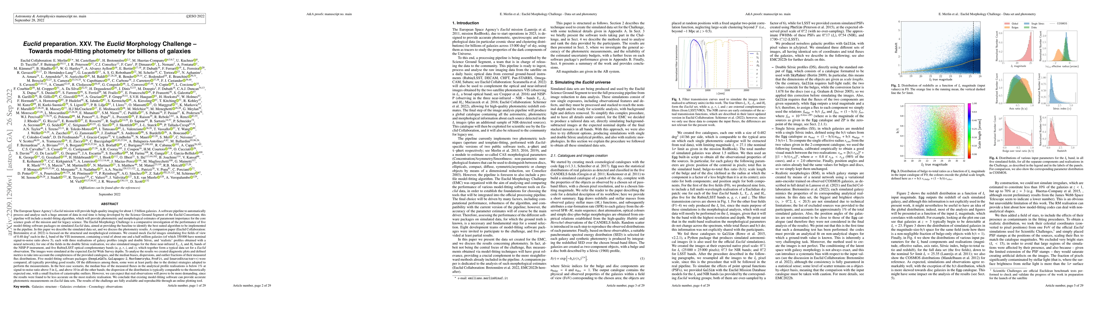 Thumbnail for Euclid preparation. XXV. The Euclid Morphology Challenge -- Towards
  model-fitting photometry for billions of galaxies