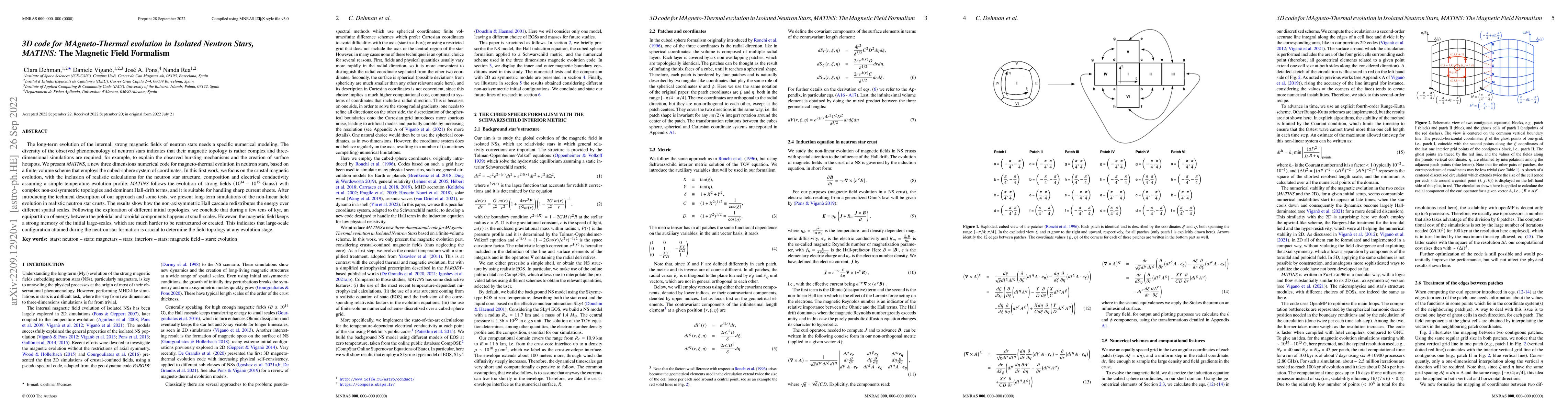 Thumbnail for 3D code for MAgneto-Thermal evolution in Isolated Neutron Stars, MATINS:
  The Magnetic Field Formalism