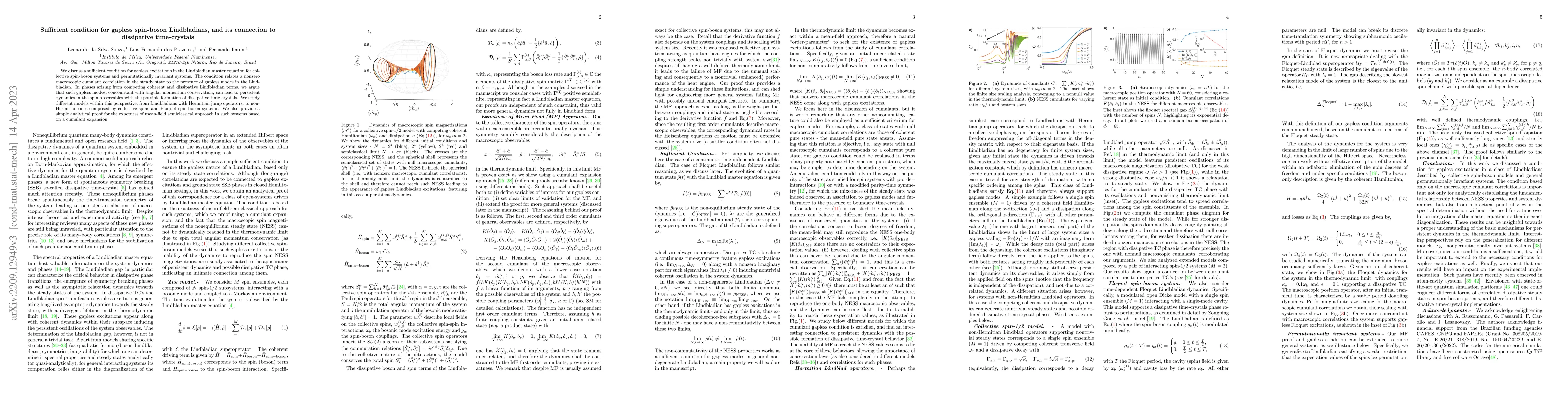 Thumbnail for Sufficient condition for gapless spin-boson Lindbladians, and its
  connection to dissipative time-crystals