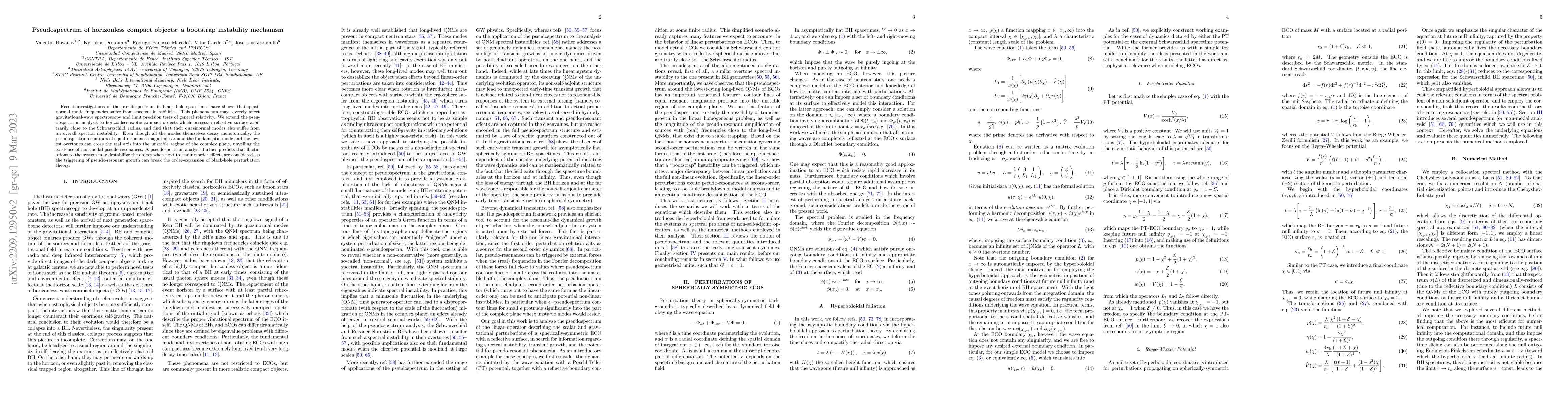 Thumbnail for Pseudospectrum of horizonless compact objects: a bootstrap instability
  mechanism