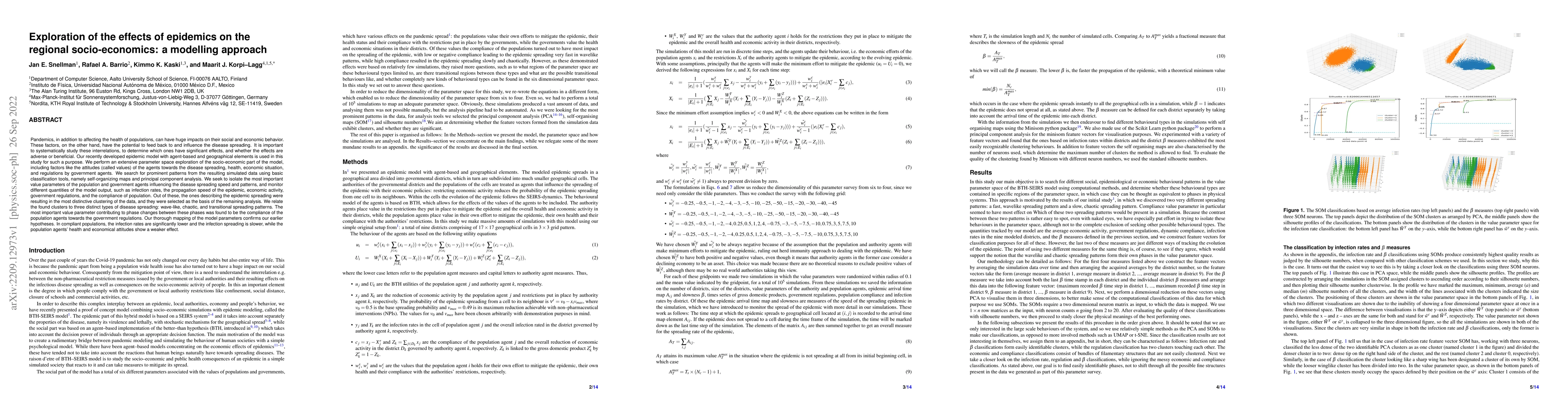 Thumbnail for Exploration of the effects of epidemics on the regional socio-economics:
  a modelling approach