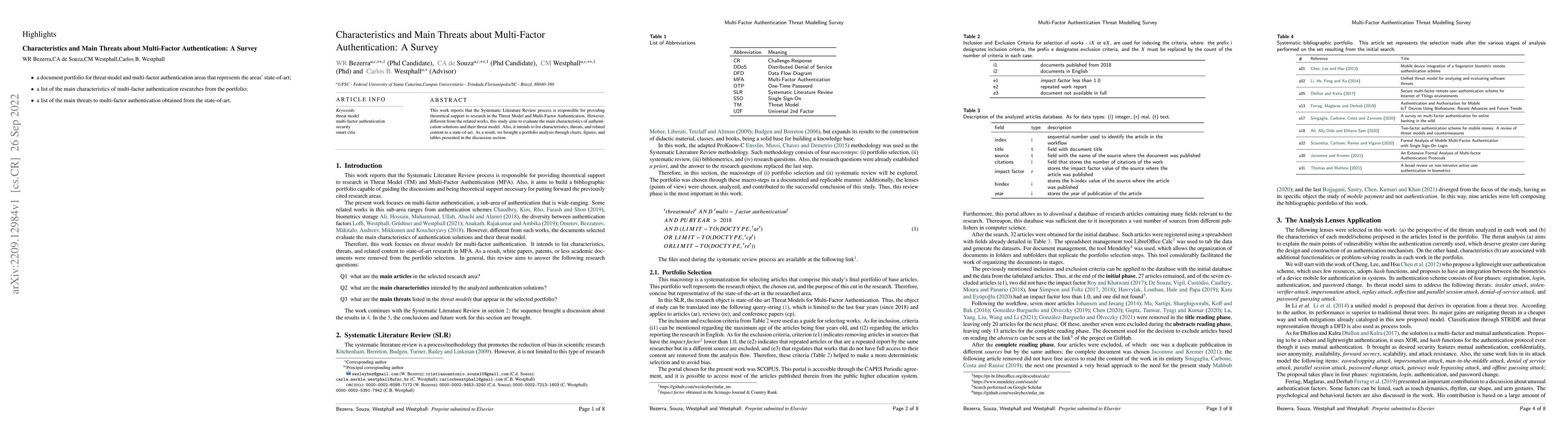 Thumbnail for Characteristics and Main Threats about Multi-Factor Authentication: A
  Survey