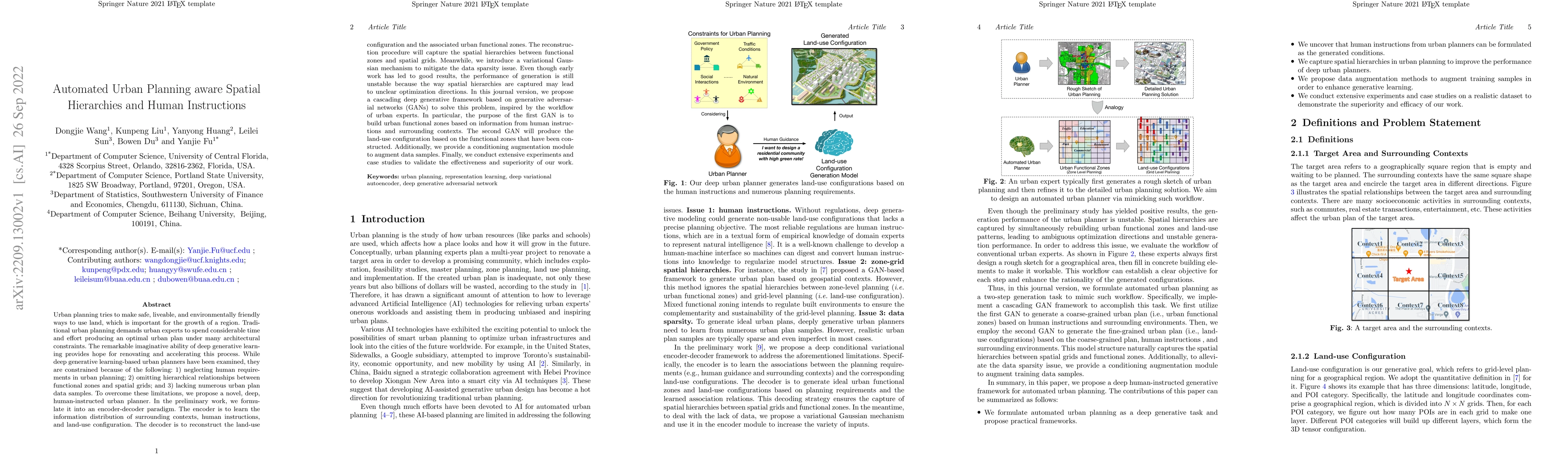 Thumbnail for Automated Urban Planning aware Spatial Hierarchies and Human
  Instructions
