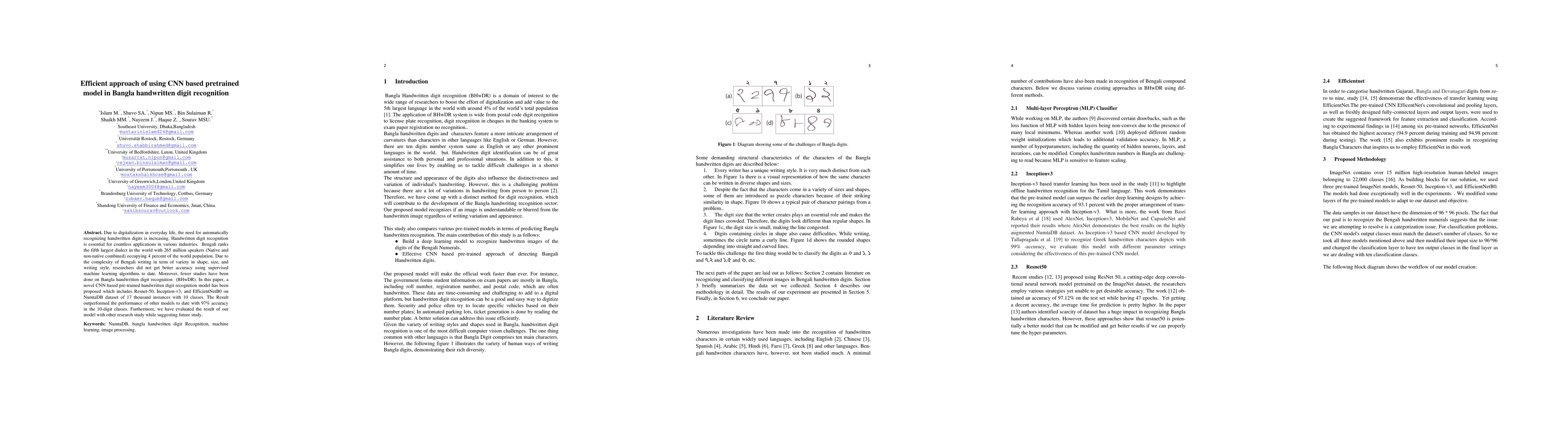 Thumbnail for Efficient approach of using CNN based pretrained model in Bangla
  handwritten digit recognition