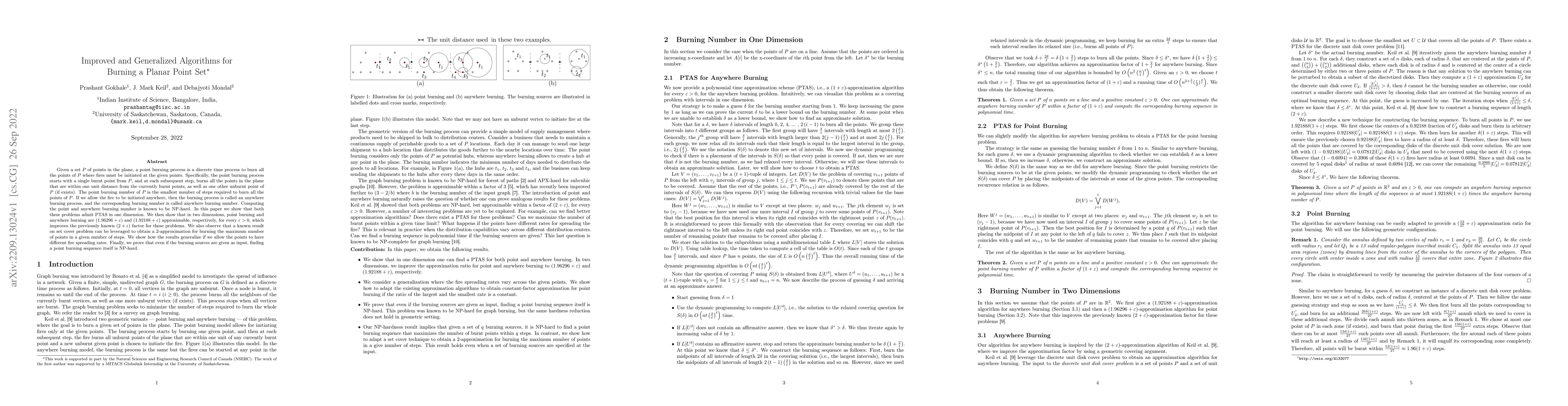 Thumbnail for Improved and Generalized Algorithms for Burning a Planar Point Set