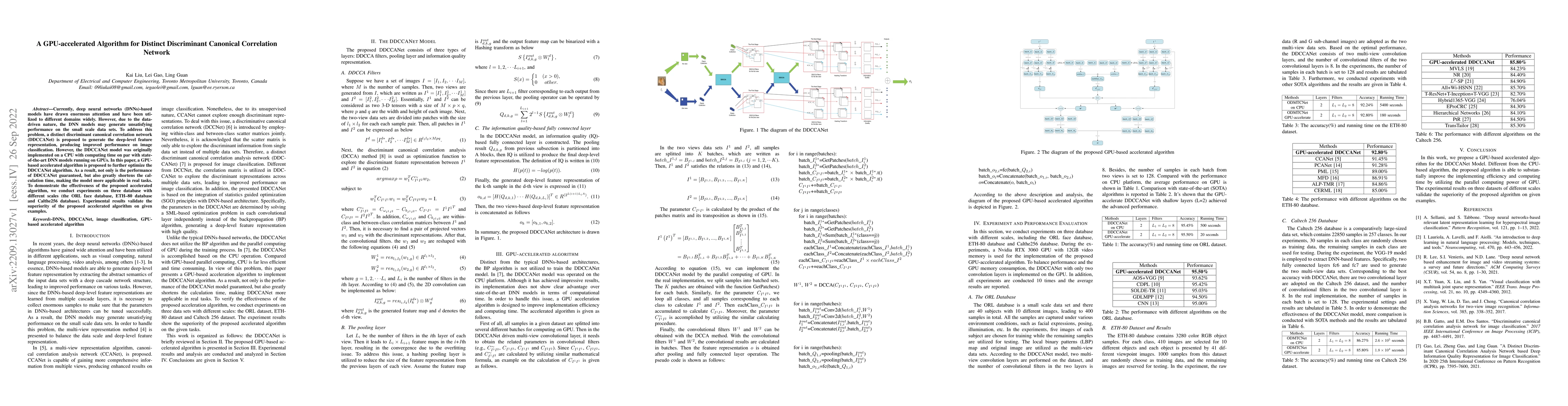 Thumbnail for A GPU-accelerated Algorithm for Distinct Discriminant Canonical
  Correlation Network