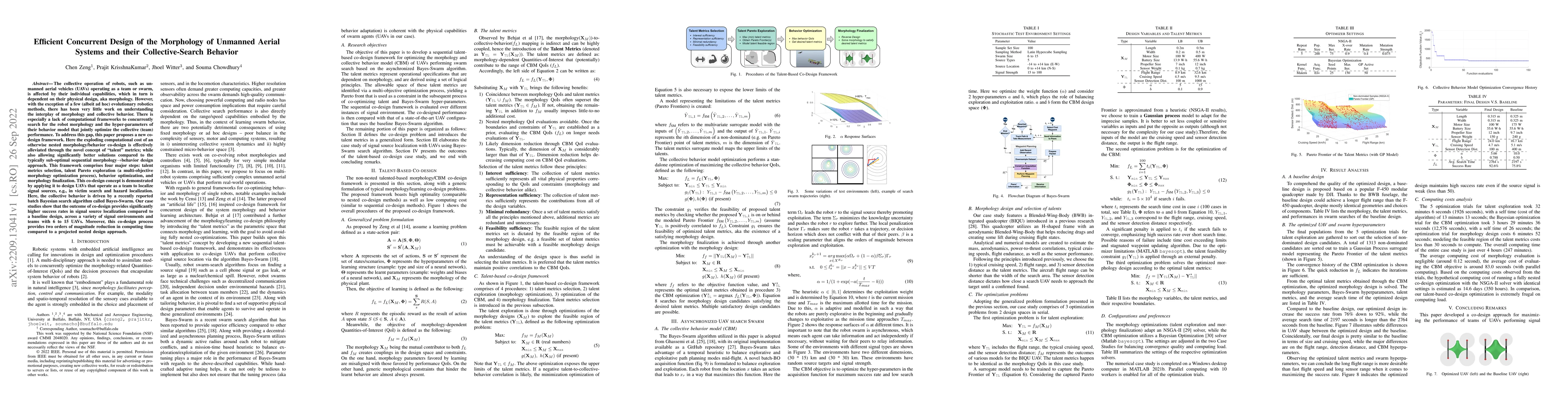 Thumbnail for Efficient Concurrent Design of the Morphology of Unmanned Aerial Systems
  and their Collective-Search Behavior